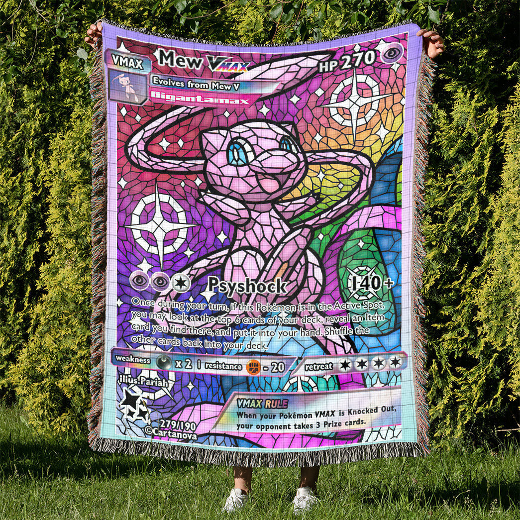Mew Stain Glass Custom Woven Blanket