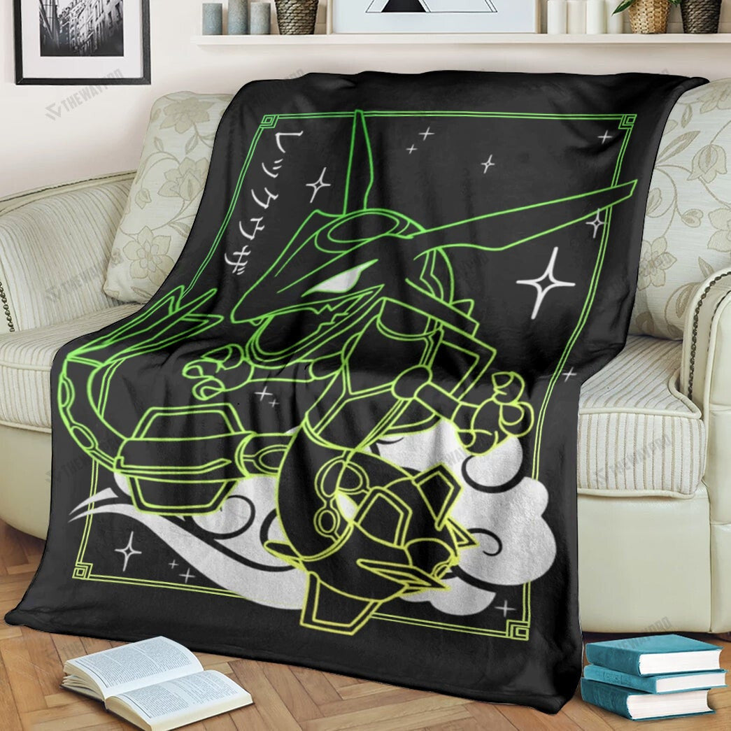 Anime Rayquaza Soft Blanket
