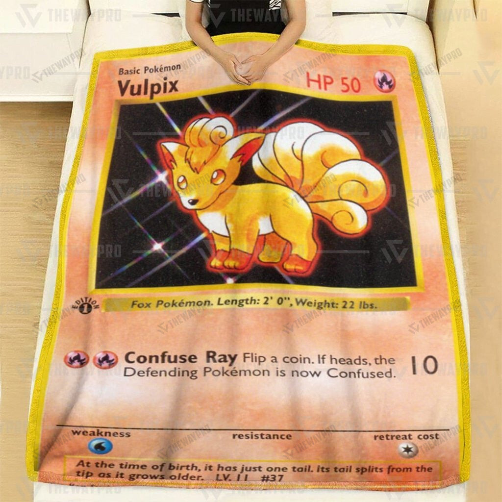Anime Vulpix Base Set Custom Soft Blanket