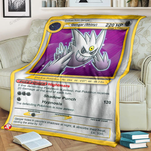 Anime Shining Gengar Custom Soft Blanket