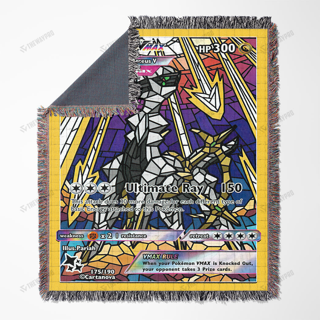 Arceus Stain Glass Custom Woven Blanket