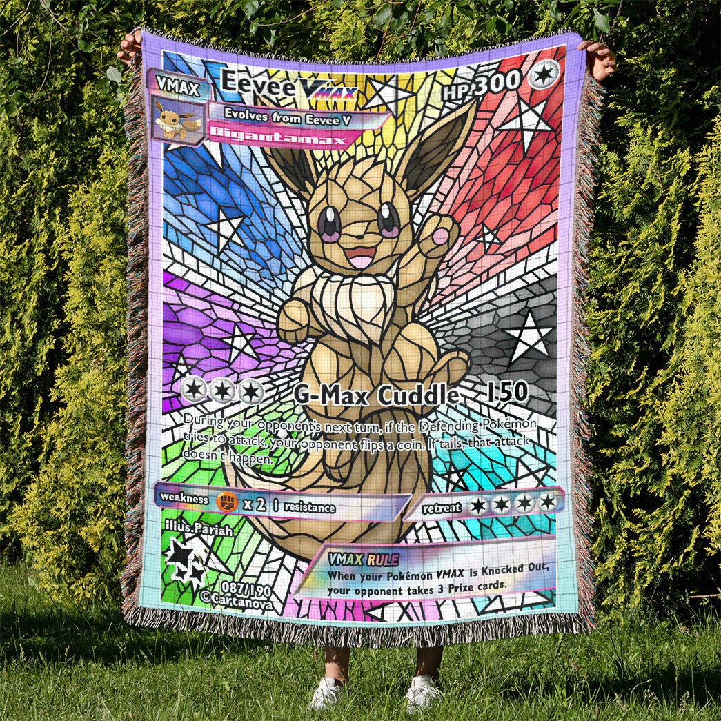Eevee Stain Glass Custom Woven Blanket