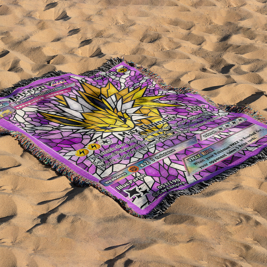 Jolteon Stain Glass Custom Woven Blanket
