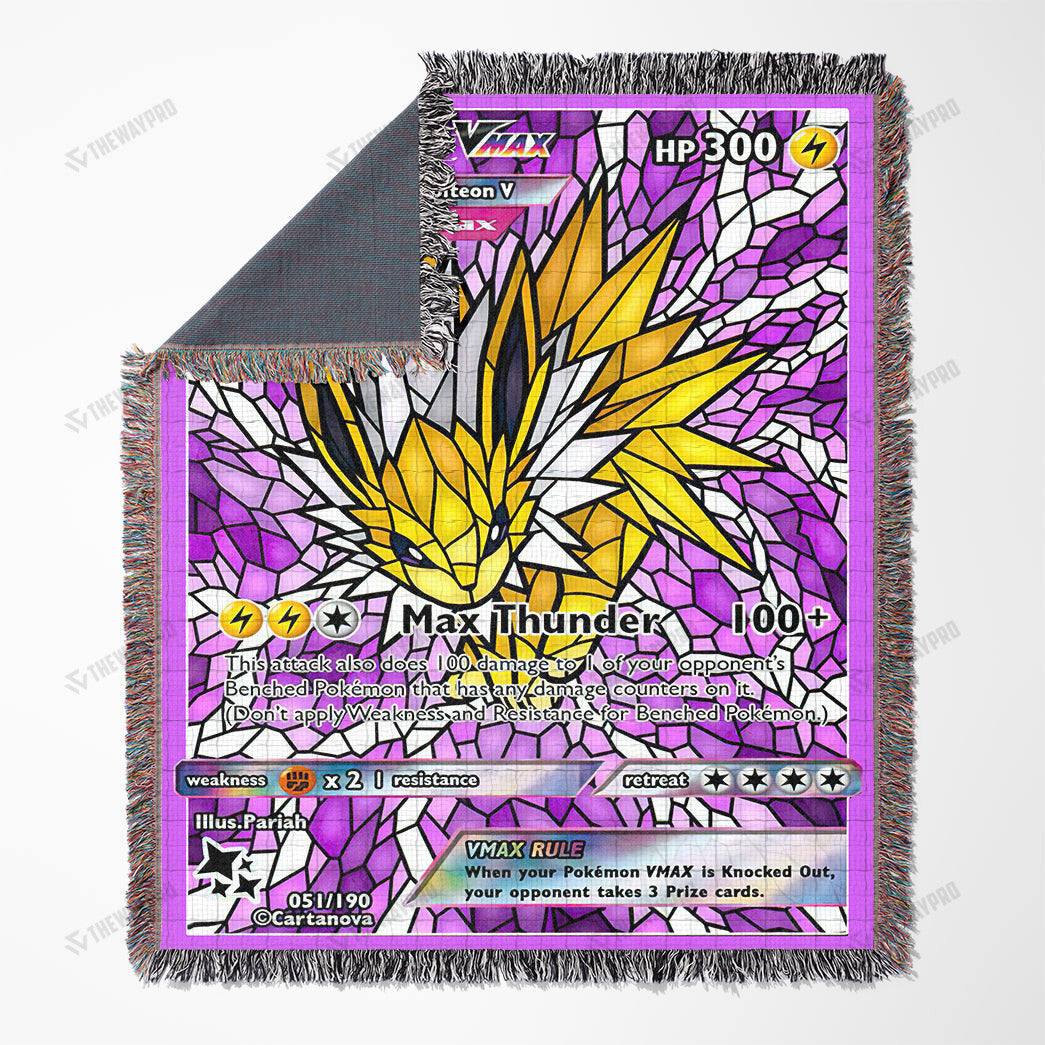 Jolteon Stain Glass Custom Woven Blanket
