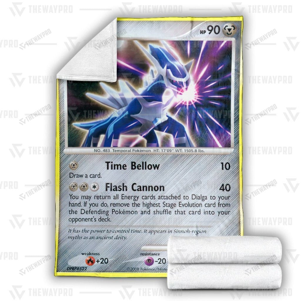 Anime Dialga Great Encounters Custom Soft Blanket