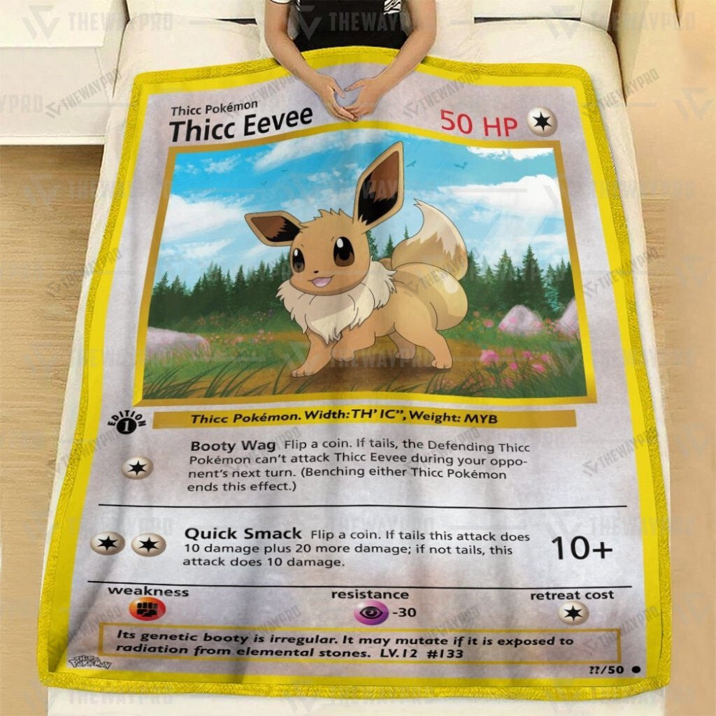 Anime Thicc Eevee Custom Soft Blanket