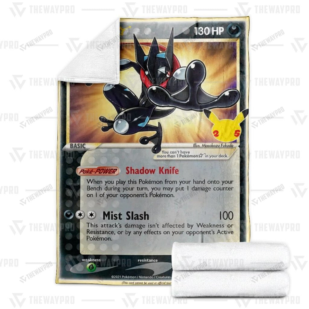 Anime Greninja Star Custom Soft Blanket