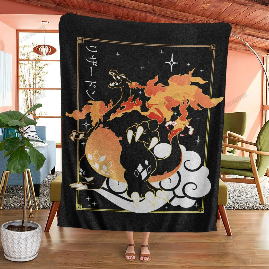 Anime Charizard VMax Soft Blanket