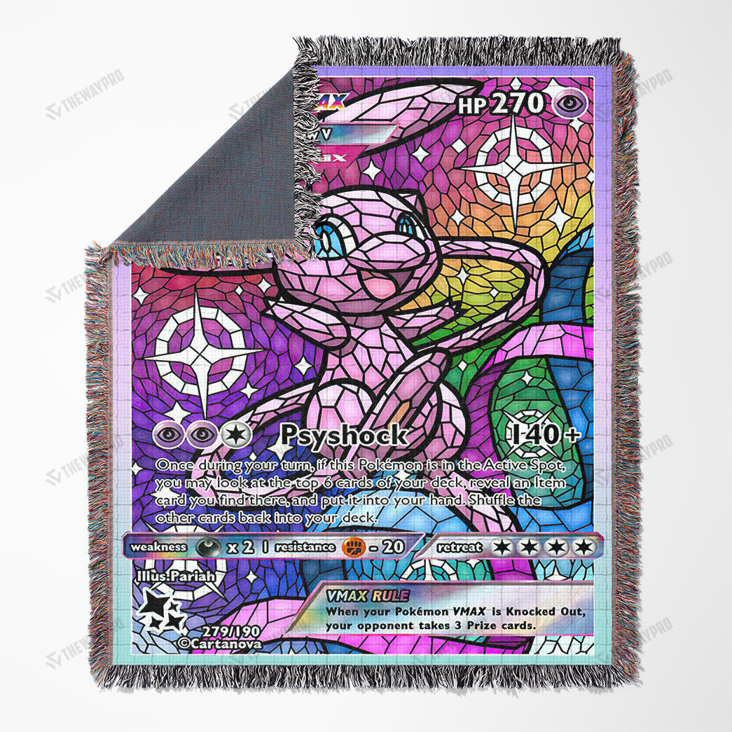 Mew Stain Glass Custom Woven Blanket