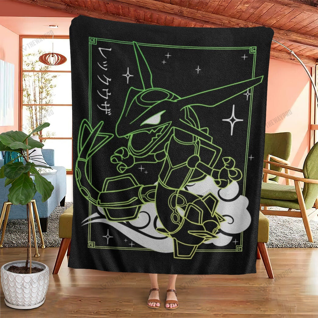Anime Rayquaza Soft Blanket