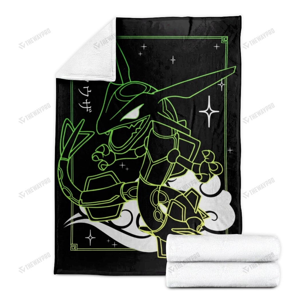 Anime Rayquaza Soft Blanket