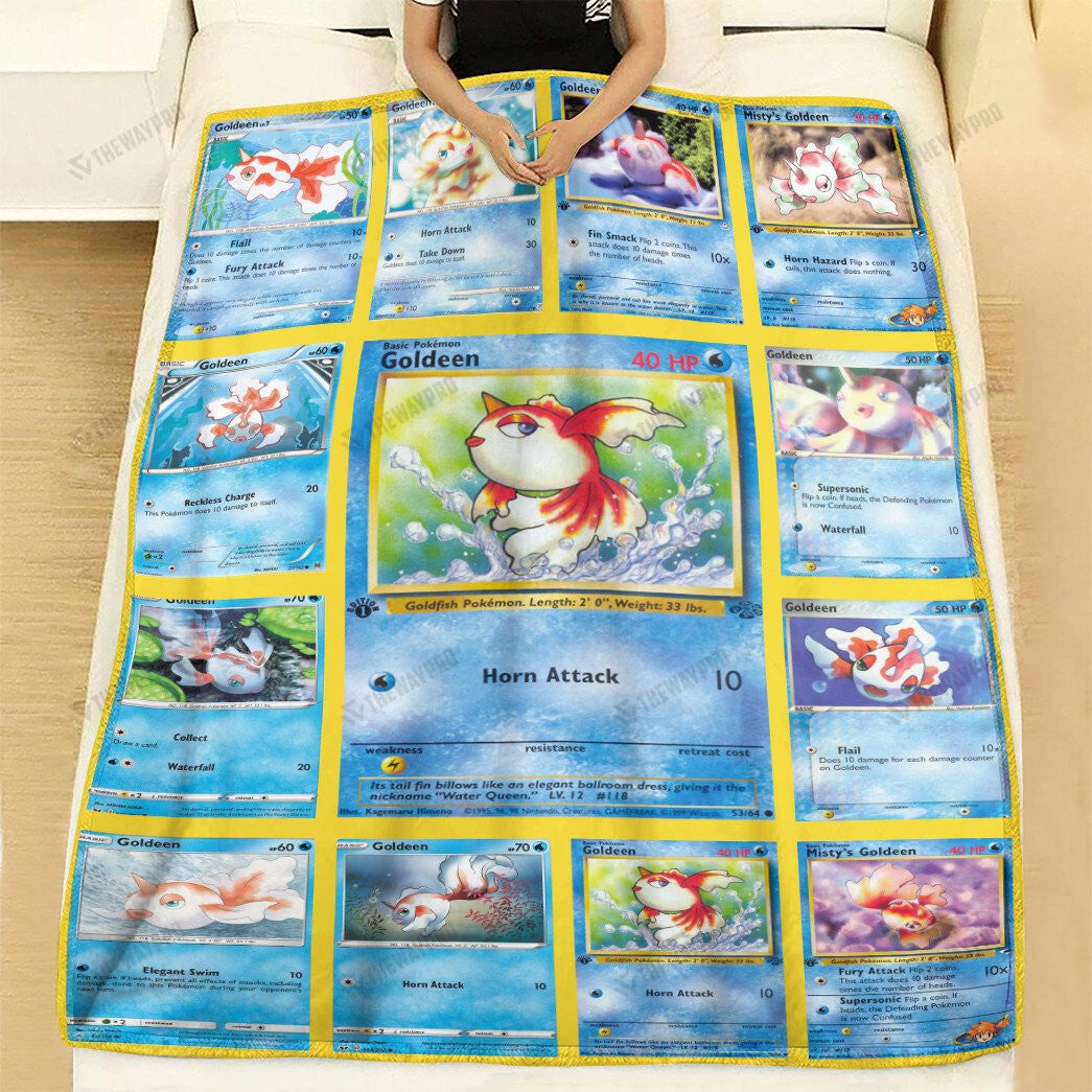 Anime Goldeen Custom Soft Blanket