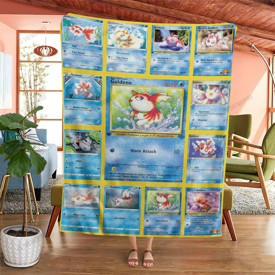 Anime Goldeen Custom Soft Blanket