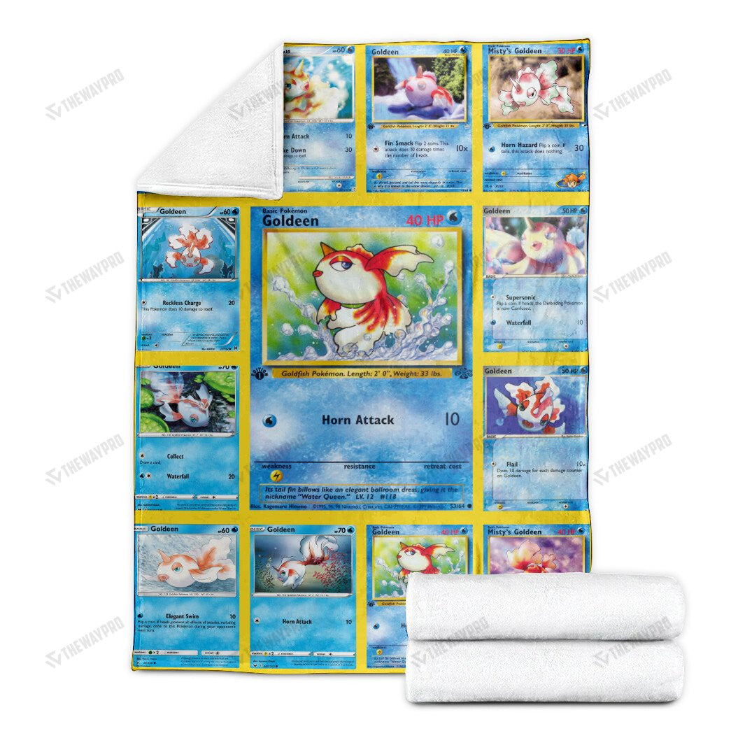 Anime Goldeen Custom Soft Blanket