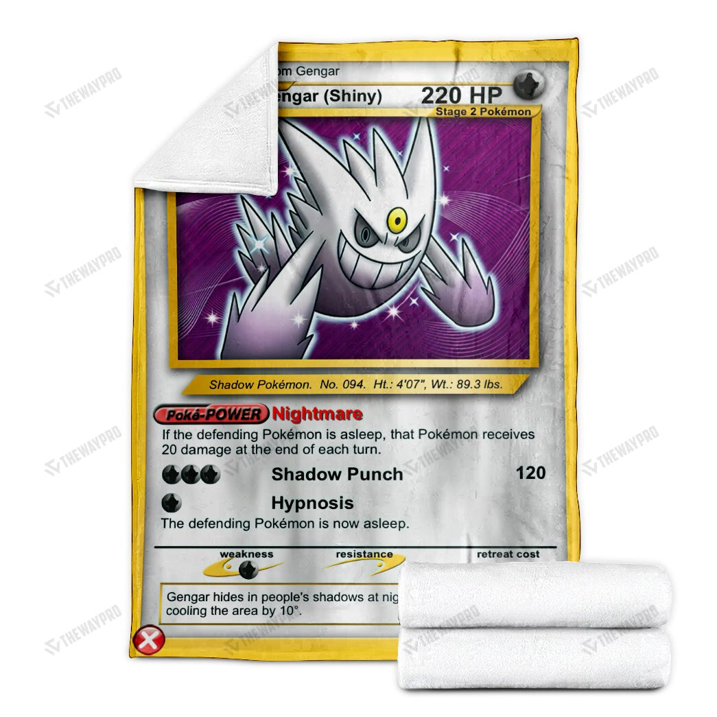 Anime Shining Gengar Custom Soft Blanket