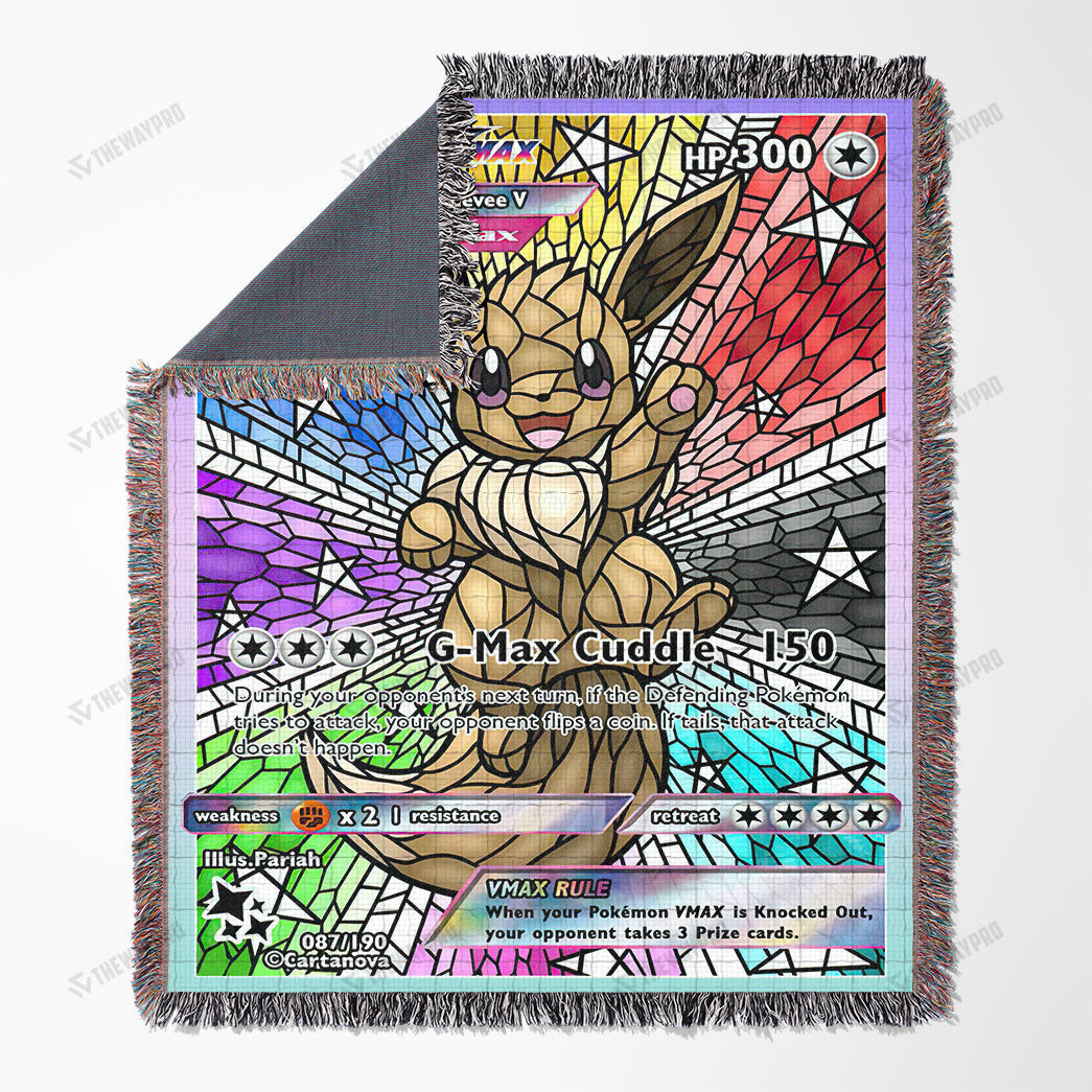 Eevee Stain Glass Custom Woven Blanket