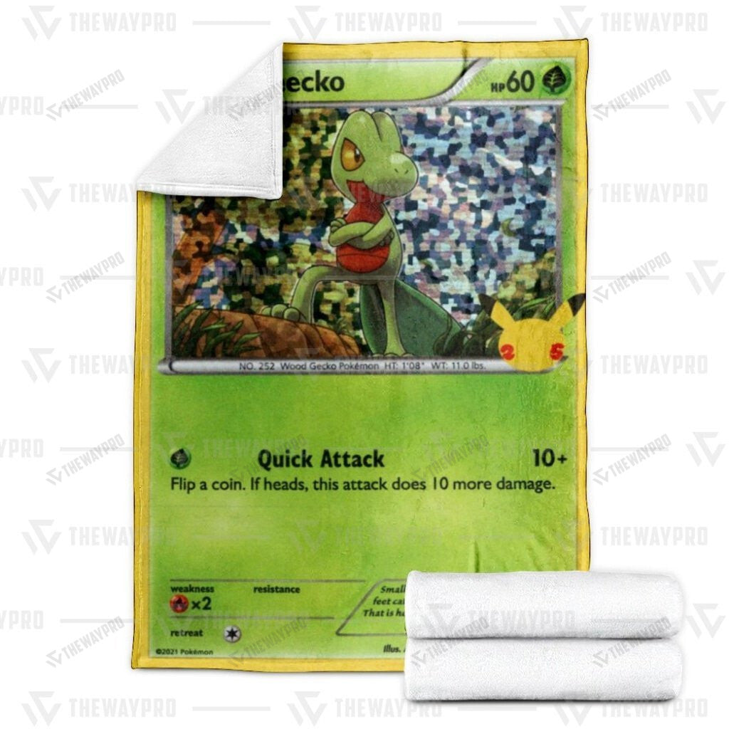 Anime Treecko Holo Custom Soft Blanket