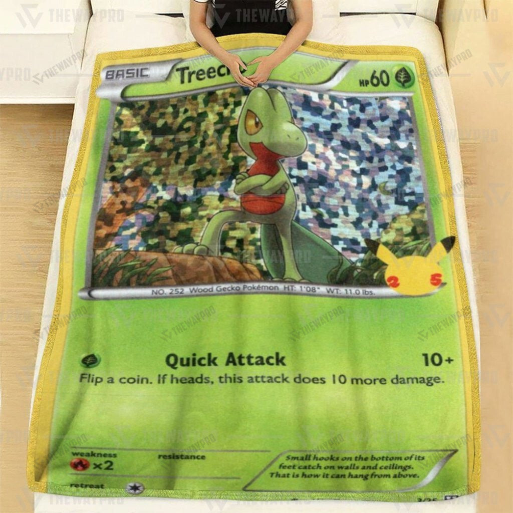 Anime Treecko Holo Custom Soft Blanket