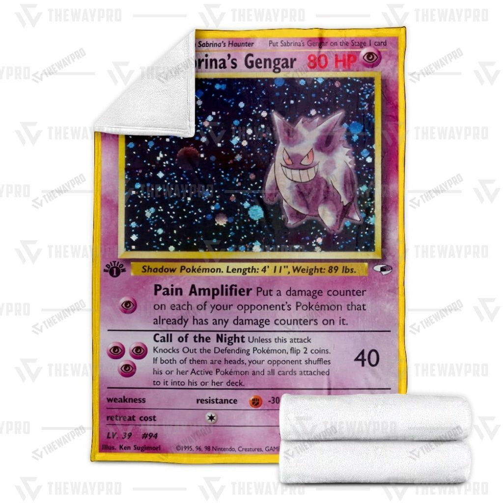 Anime Sabrina's Gengar Custom Soft Blanket