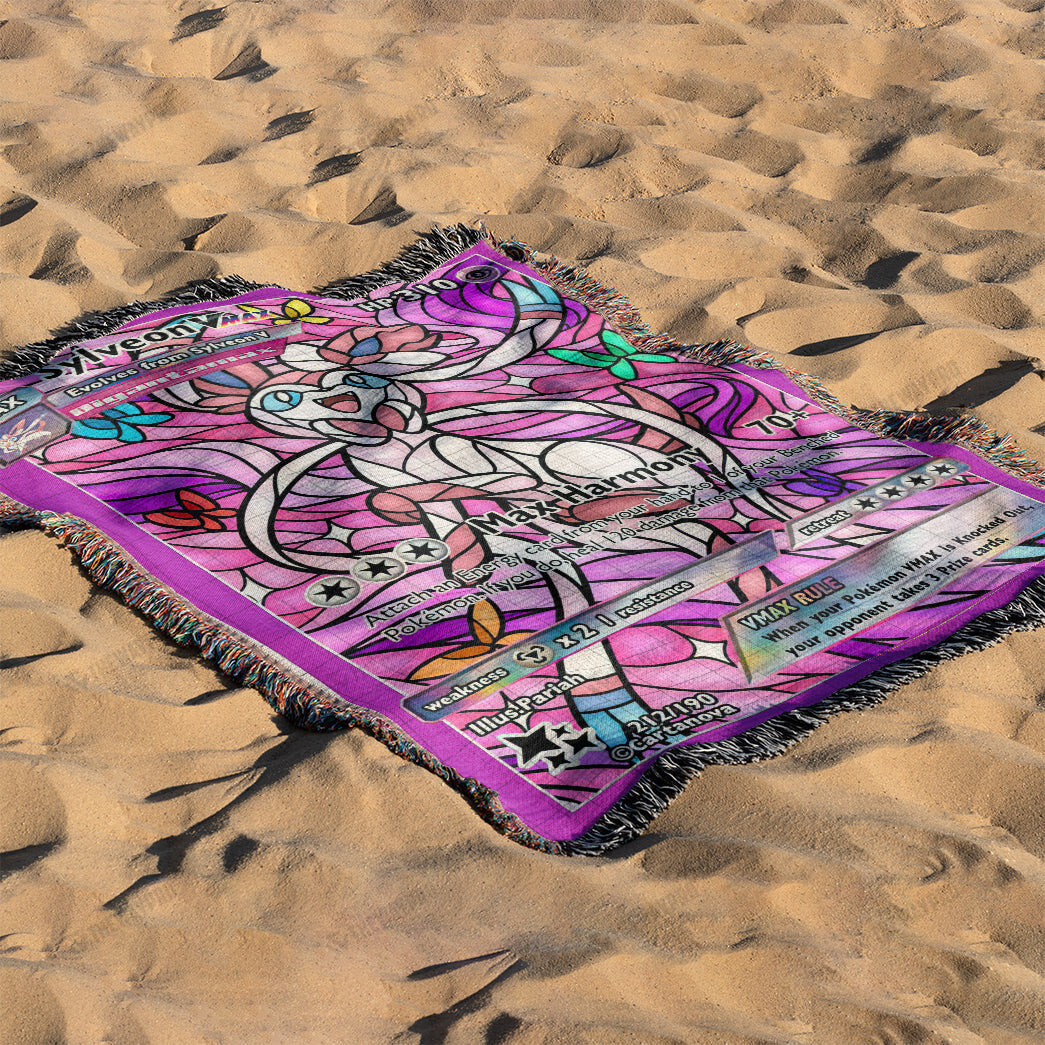 Sylveon Stain Glass Custom Woven Blanket