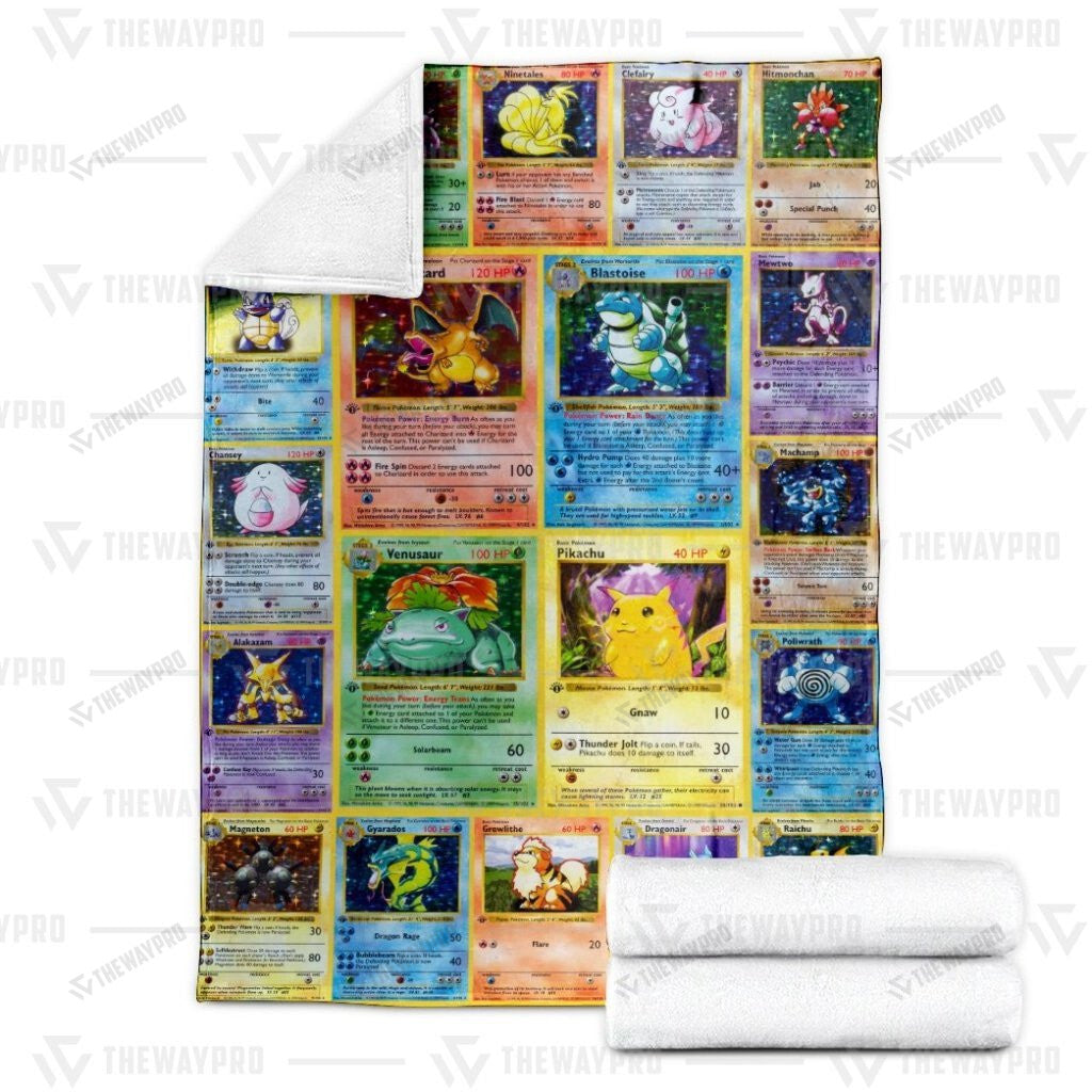 Anime 1st Edition Cards Custom Soft Blanket