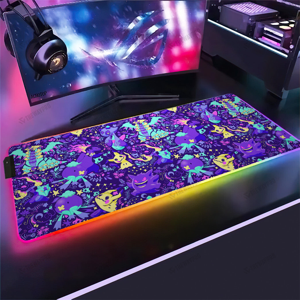 Ghost Type Pattern Custom Led Mousepad