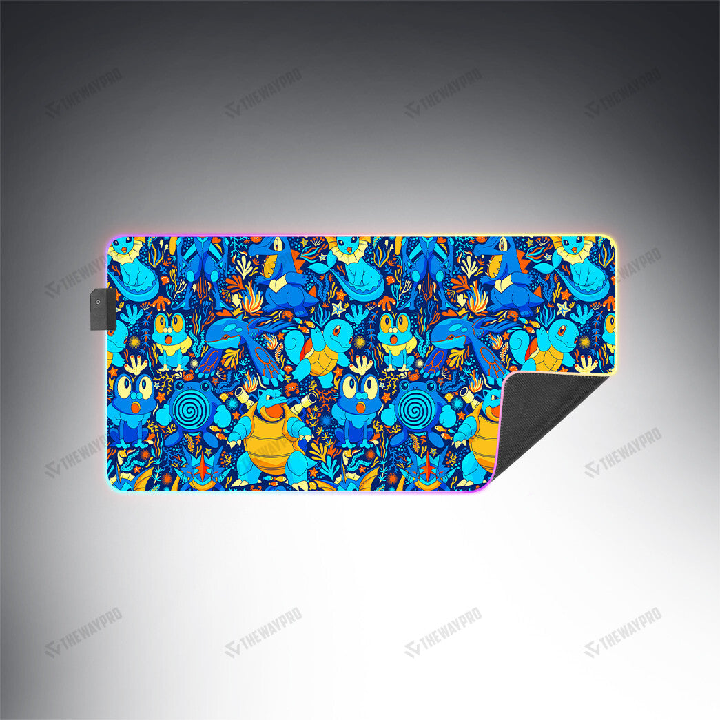 Water Type Pattern Custom Led Mousepad