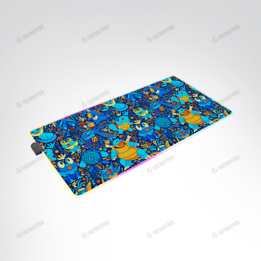Water Type Pattern Custom Led Mousepad