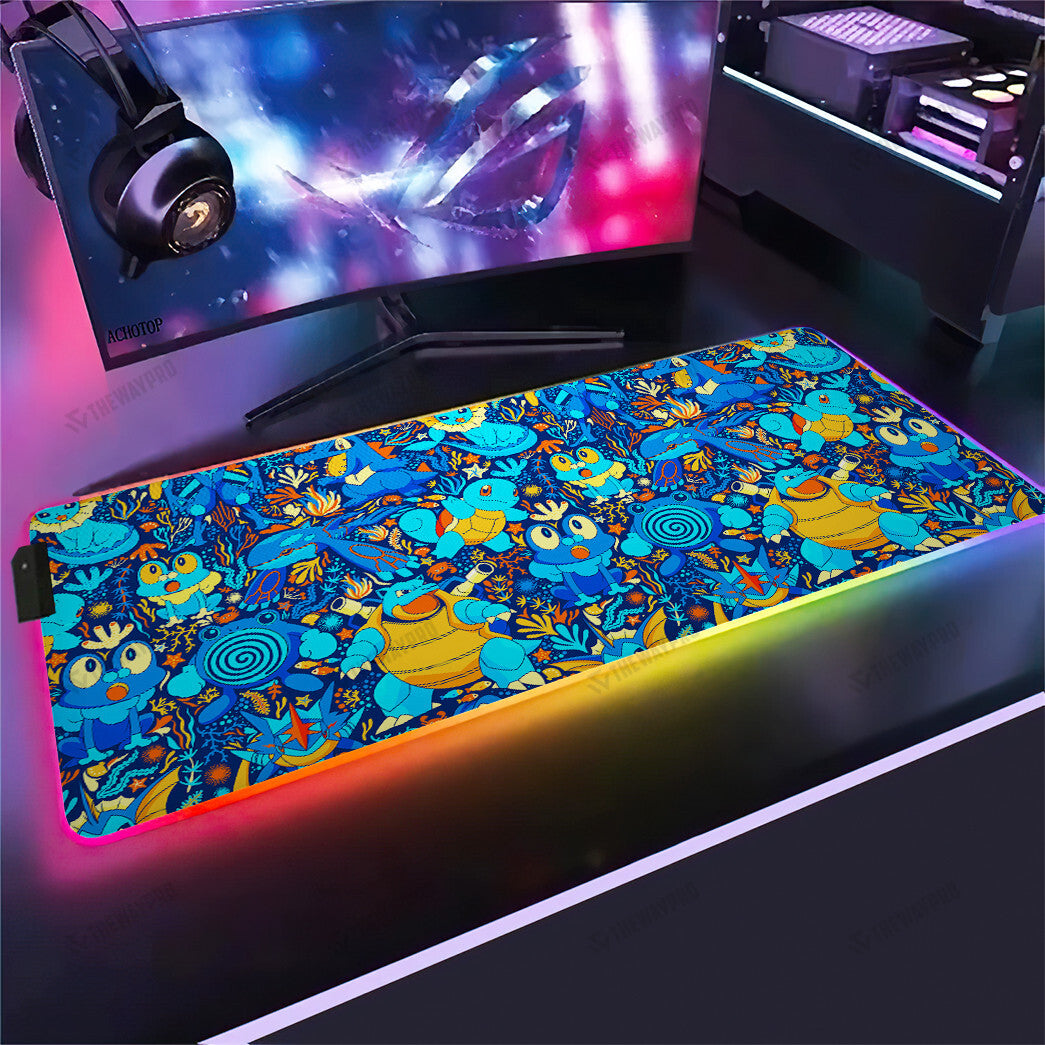 Water Type Pattern Custom Led Mousepad