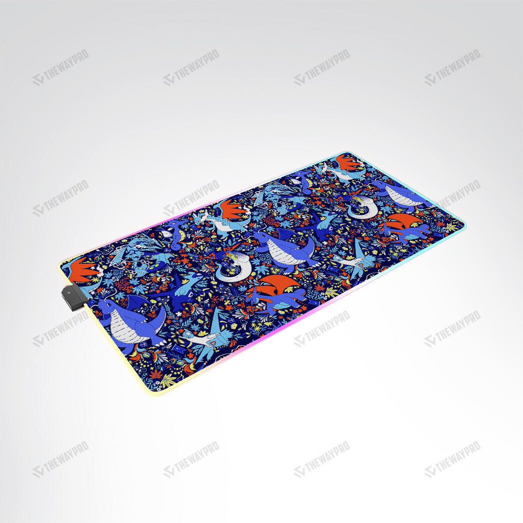 Dragon Type Pattern Custom Led Mousepad