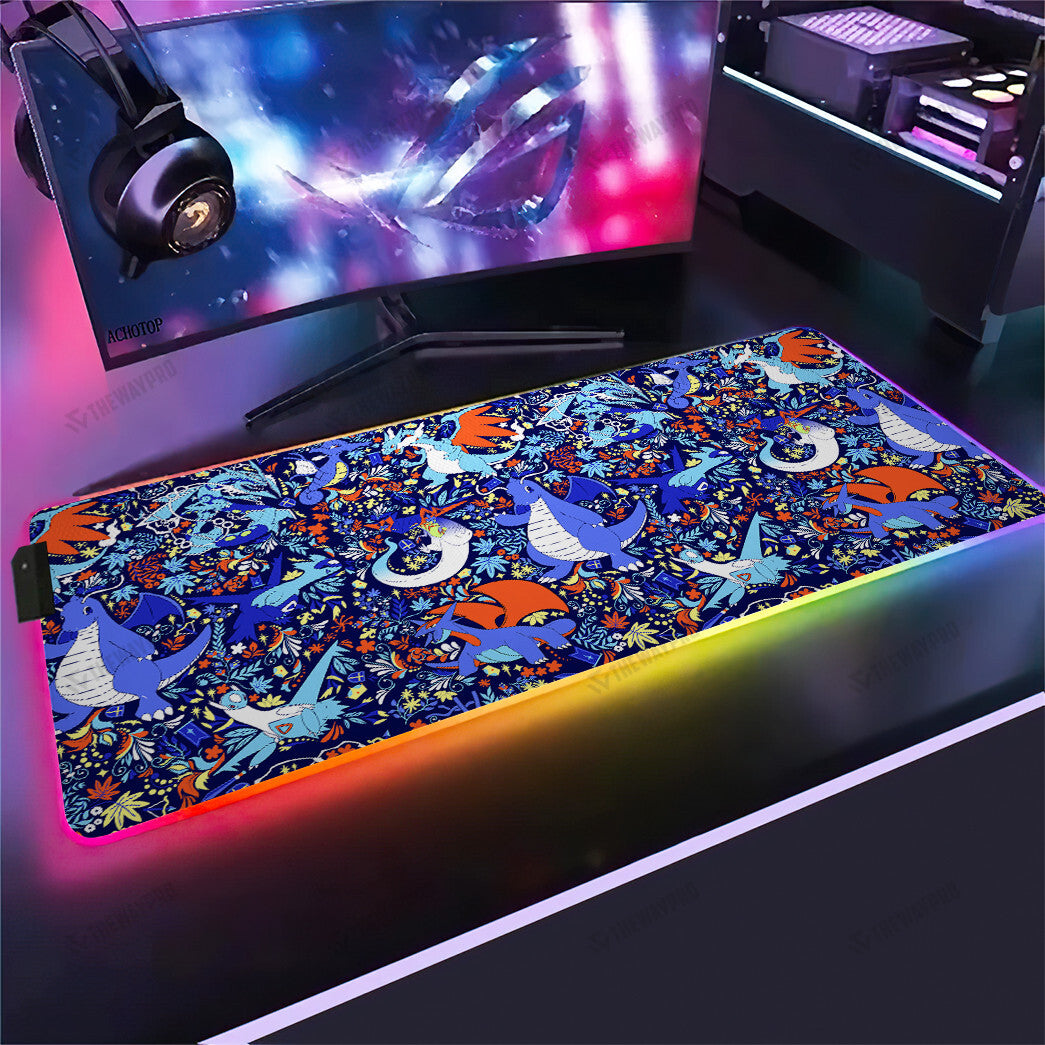Dragon Type Pattern Custom Led Mousepad