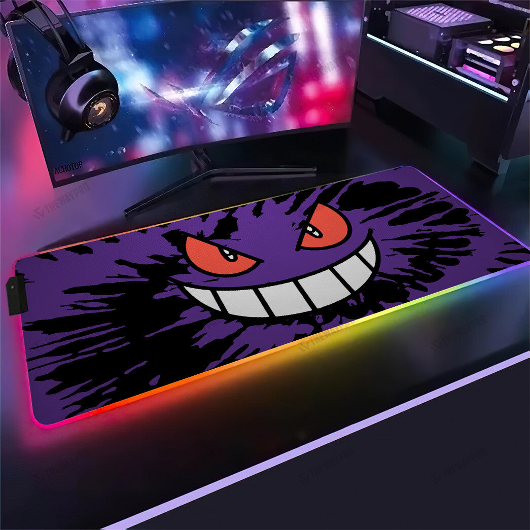 Gengar Face Tiedye Custom Led Mousepad