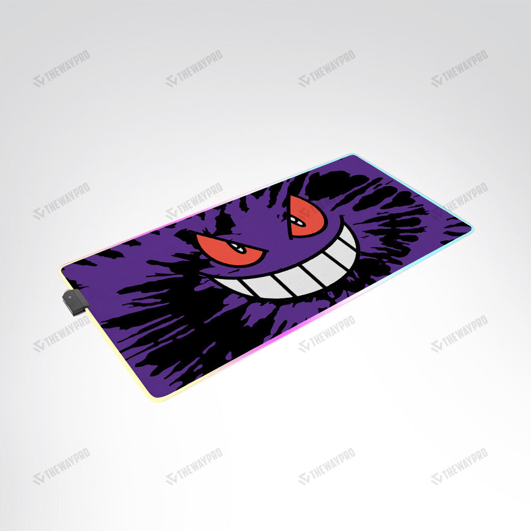 Gengar Face Tiedye Custom Led Mousepad