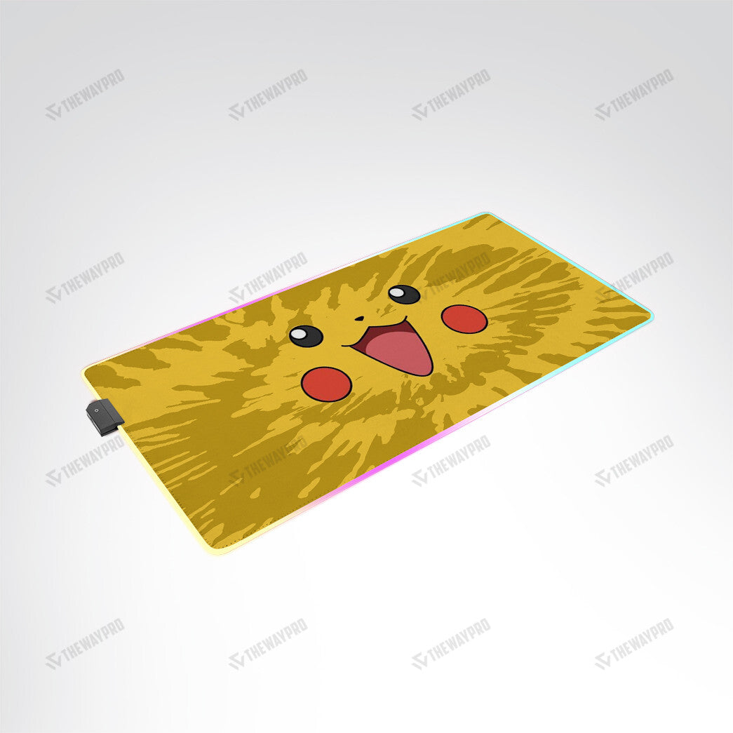 Pikachu Face Tiedye Custom Led Mousepad