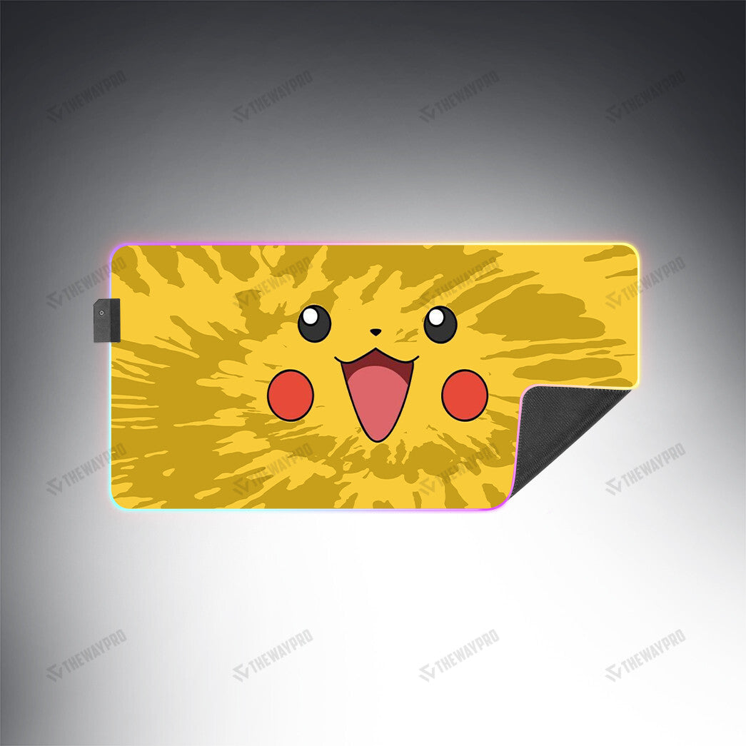 Pikachu Face Tiedye Custom Led Mousepad