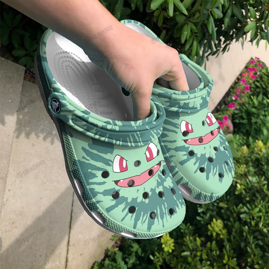 Bulbasaur Tie Dye Face Custom Classic Clogs