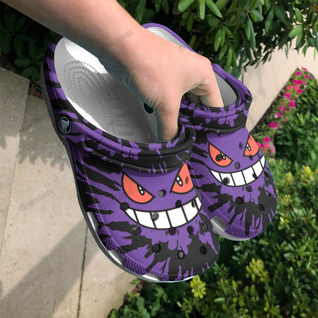 Gengar Tie Dye Face Custom Classic Clogs