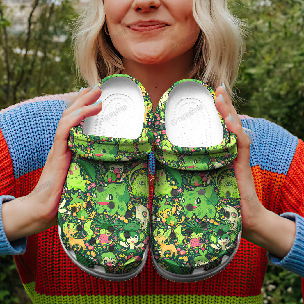 Grass Type Pattern Custom Classic Clogs