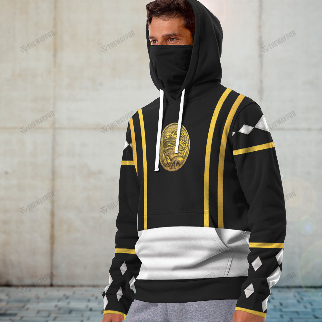 Mighty Morphin Ninjetti Black Frog Ranger Custom Snood Hoodie