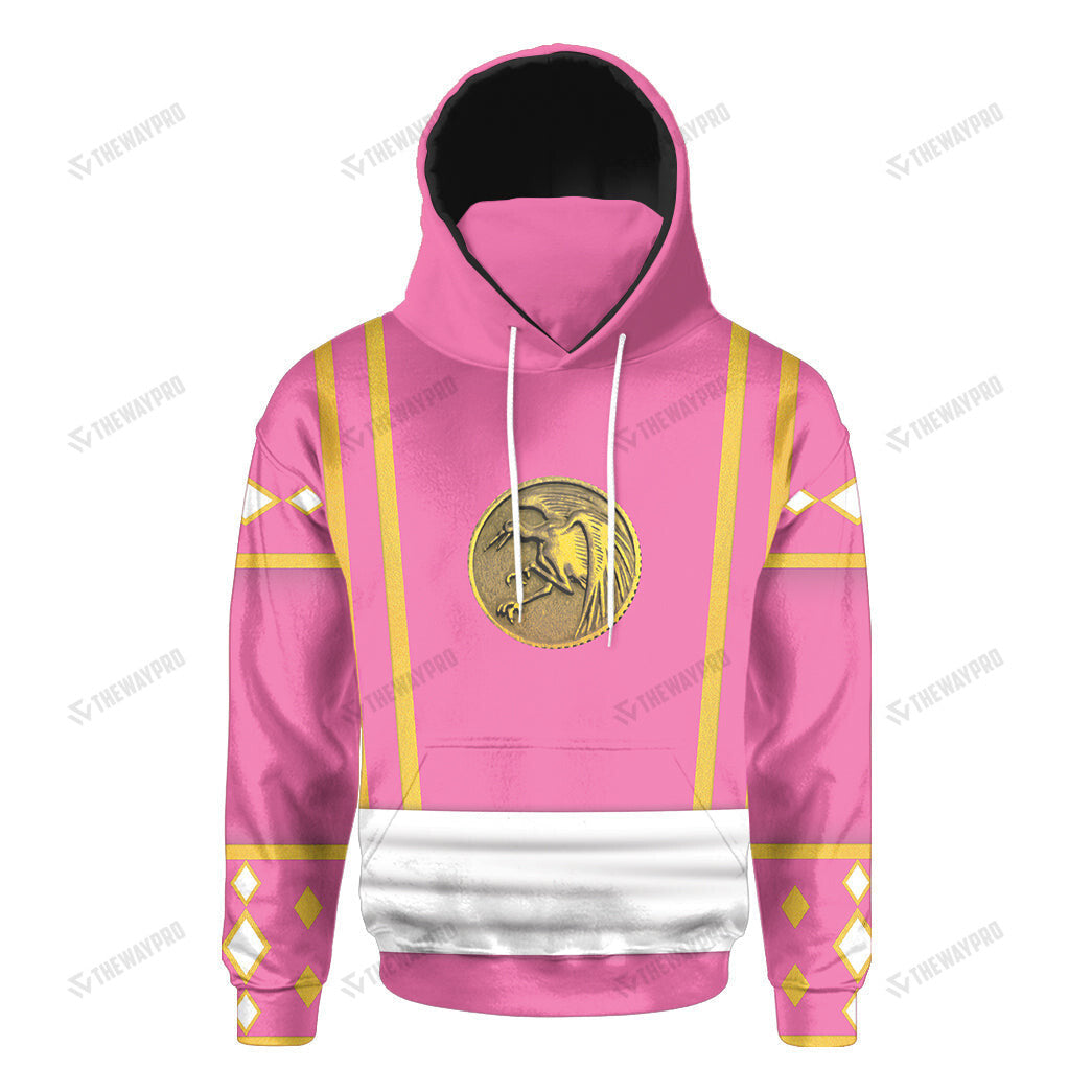 Mighty Morphin Ninjetti Pink Crane Ranger Custom Snood Hoodie