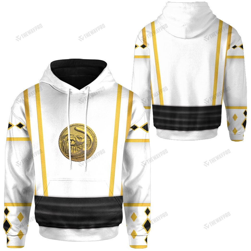 Mighty Morphin Power Ranger Ninja Rangers White Falcon Custom Hoodie