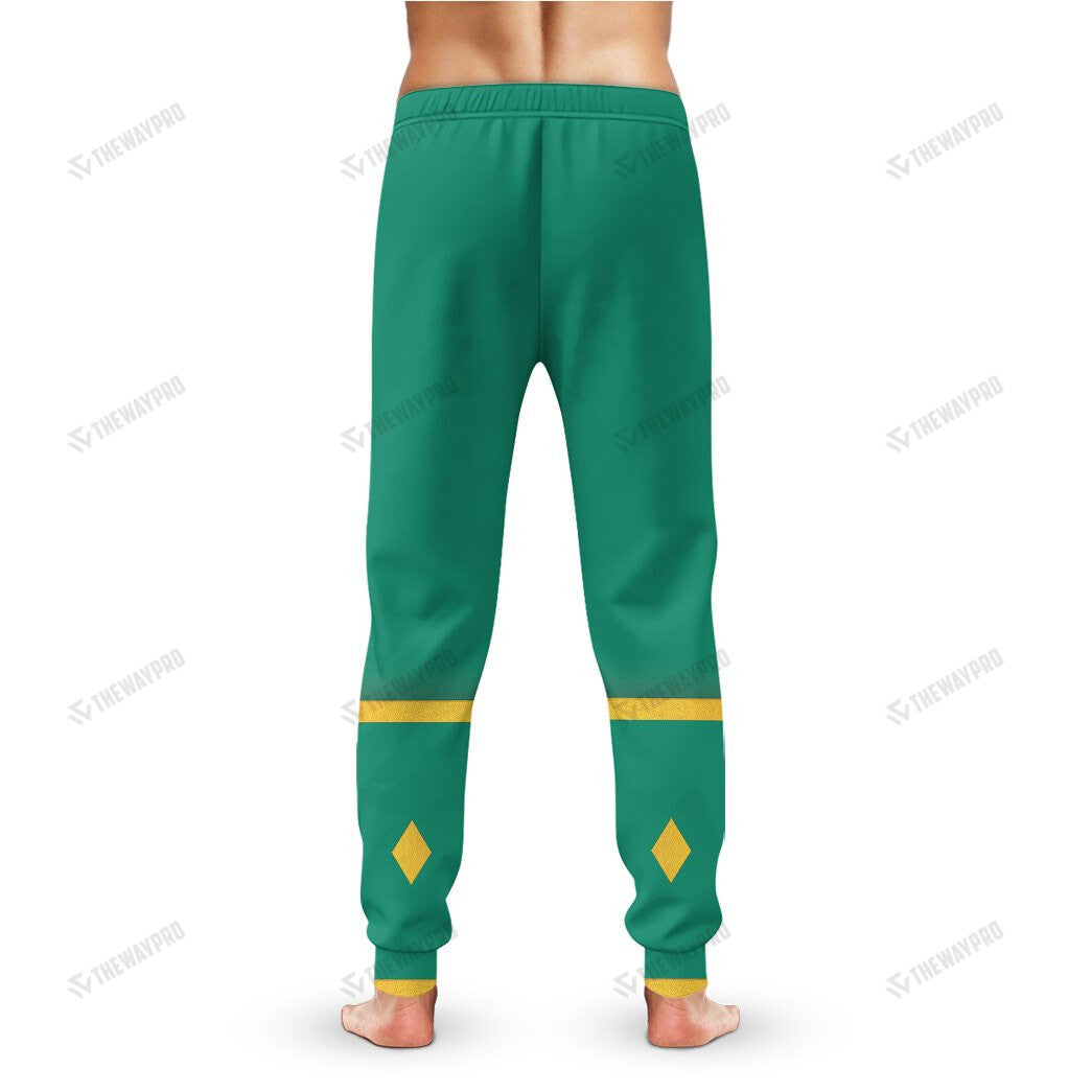 Mighty Morphin Power Ranger Ninja Rangers Green Dragon Custom Sweatpants
