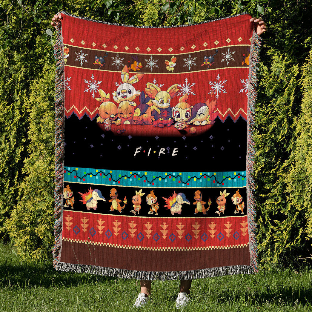 Fire Custom Woven Blanket