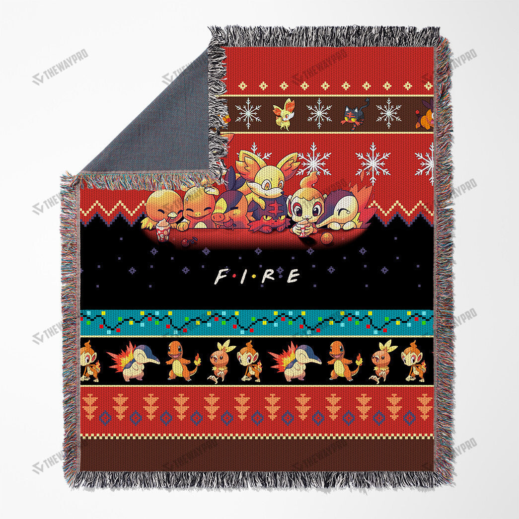 Fire Custom Woven Blanket