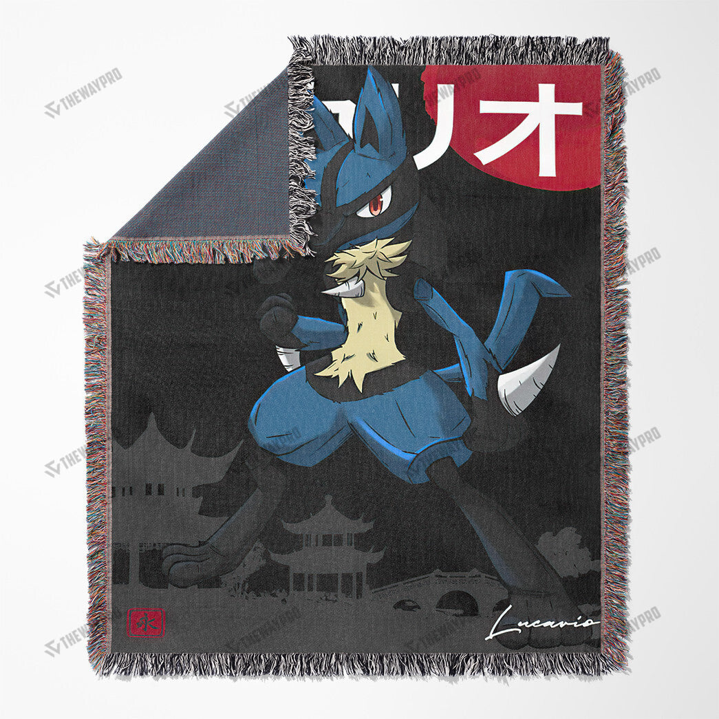Lucario Custom Woven Blanket