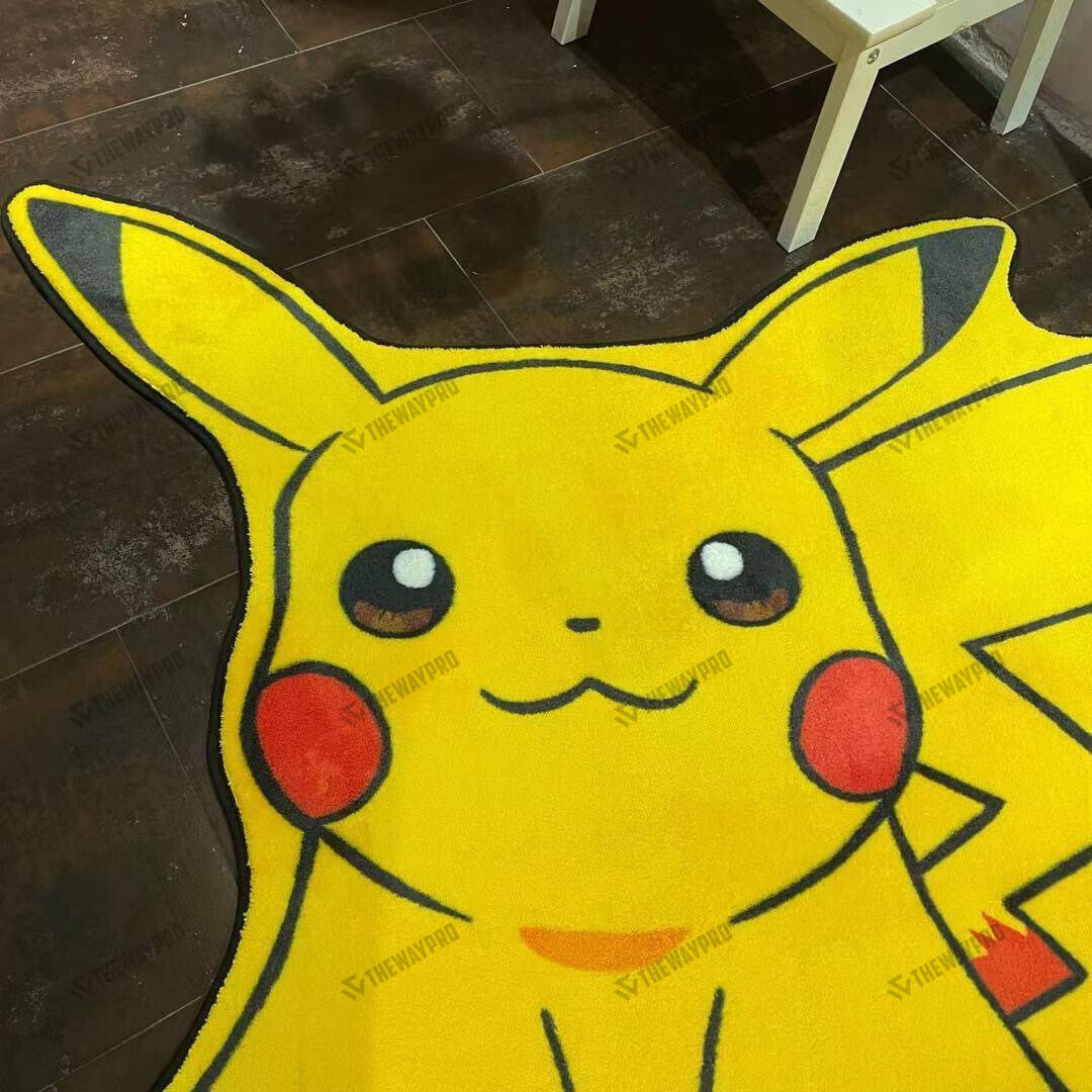 Pikachu Custom Shape Rug