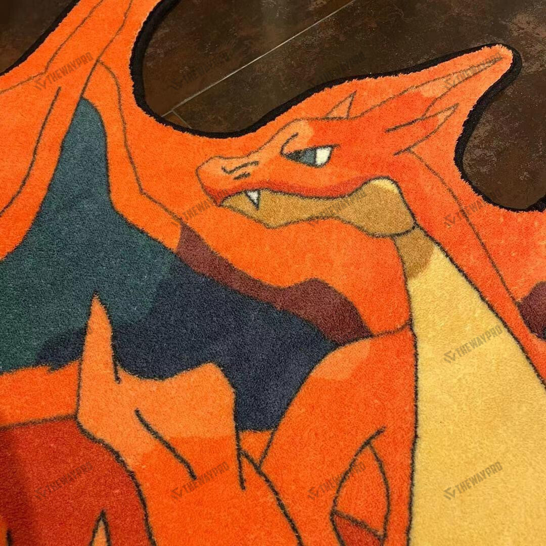 Charizard Custom Shape Rug