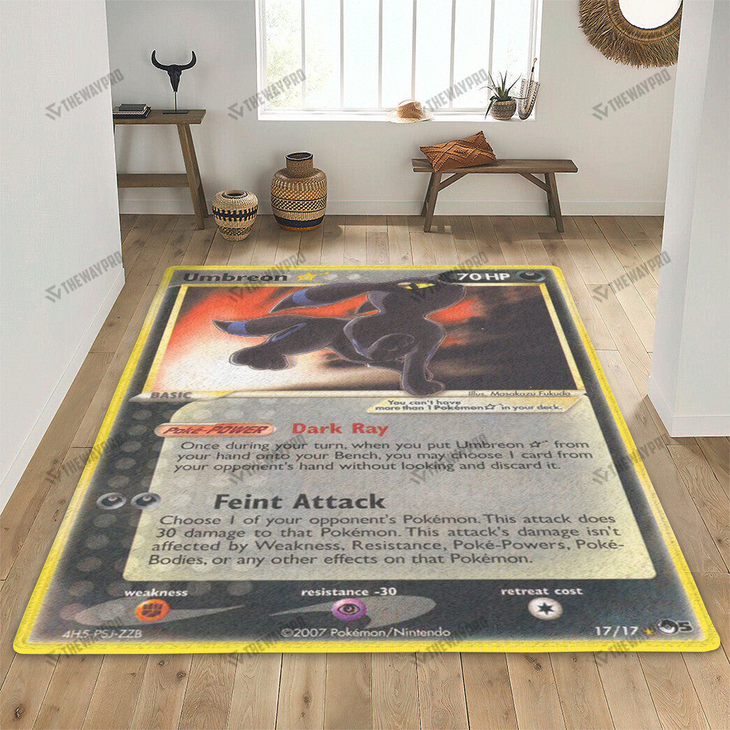 Gold Star Umbreon Custom Rug