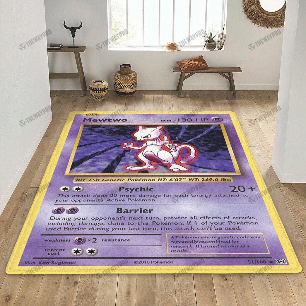 Mewtwo Evolutions Custom Rug