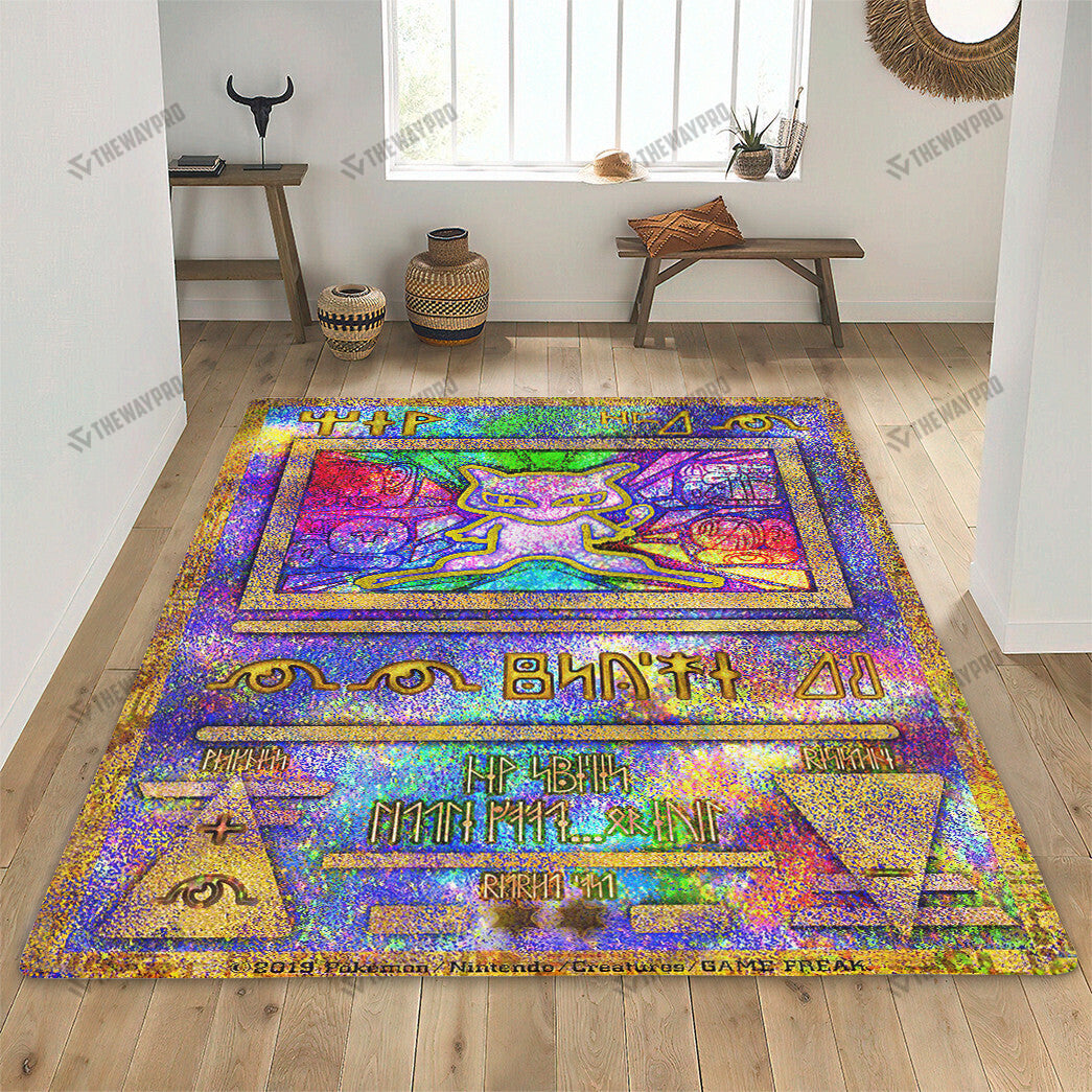Ancient Mew Holo Custom Rug